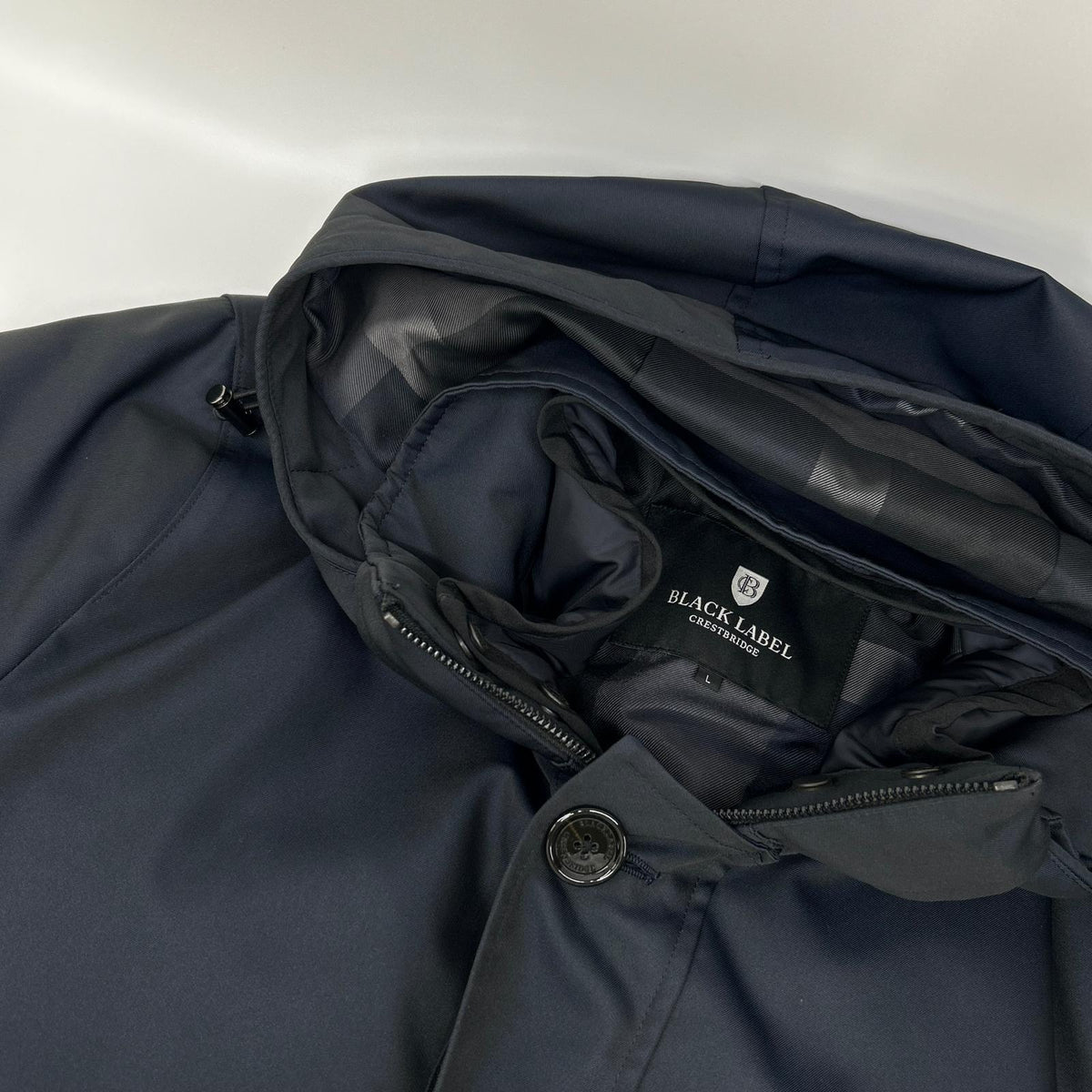 BLACK LABEL CRESTBRIDGE ブラックレーベルクレストブリッジ 51F10-220-28 ネイビー フード付きダブルフェイスメモリー10monthシティパーカー トップス