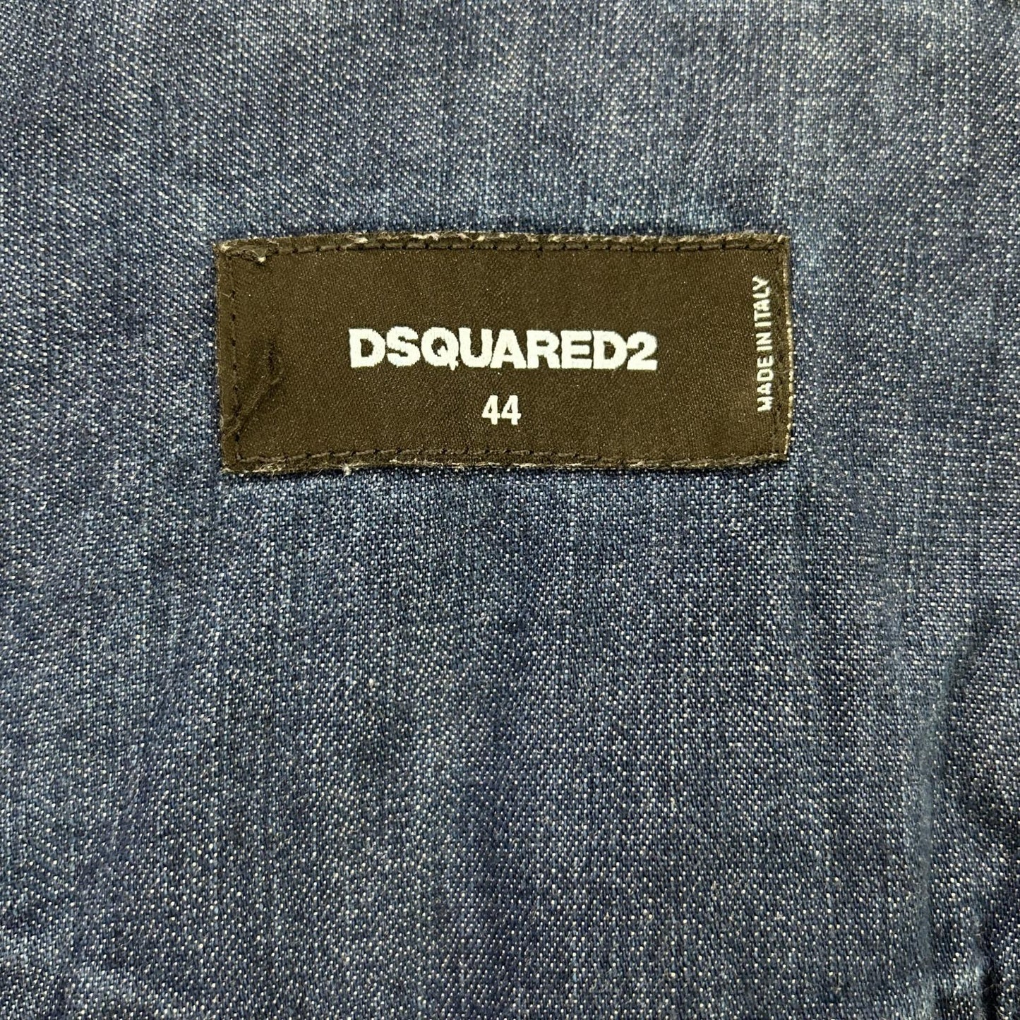 DSQUARED2 ディースクエアード S74DM0008 インディゴ スタッズダンガリーデニムウエスタンシャツ トップス