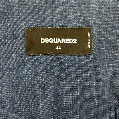 DSQUARED2 ディースクエアード S74DM0008 インディゴ スタッズダンガリーデニムウエスタンシャツ トップス