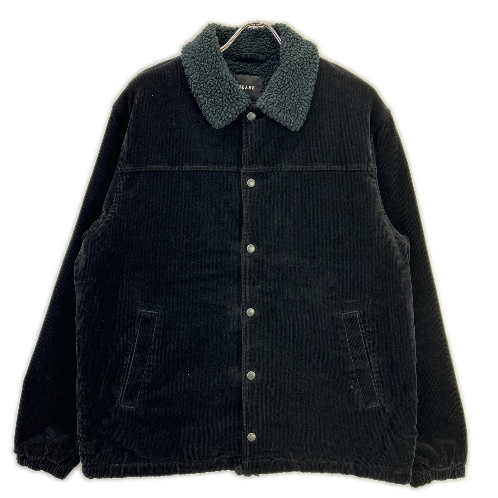 BEAMS ビームス 25年製 ブラック コーデュロイ ボア コーチジャケット ジャケット