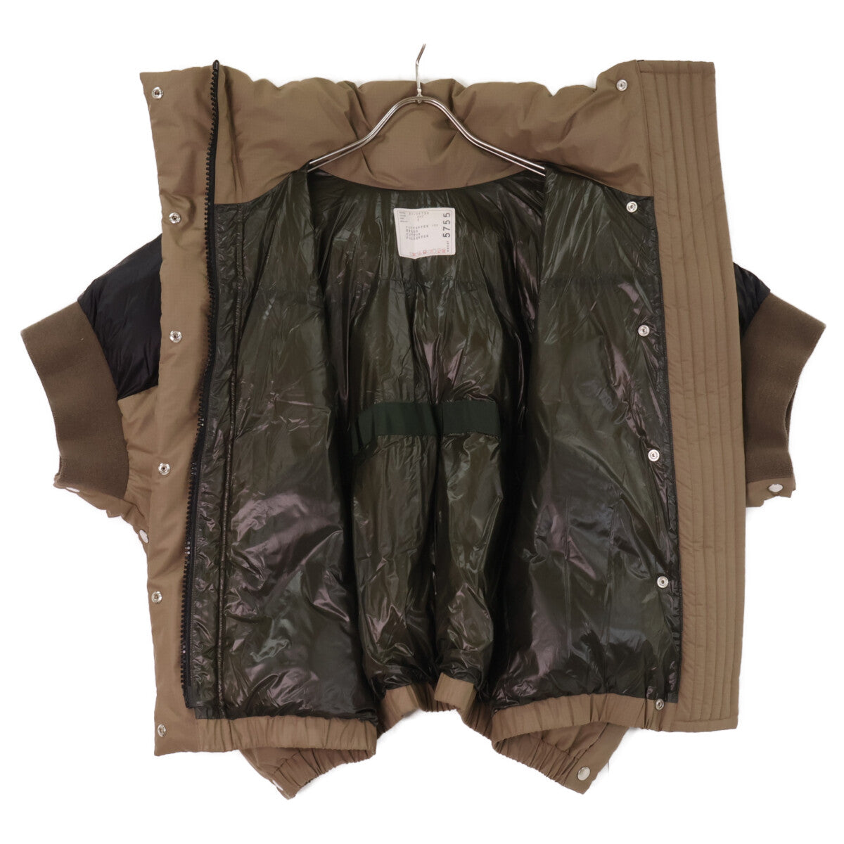 sacai 21-05755 Padded jacket short-sleeve padded nylon jacket jacket
