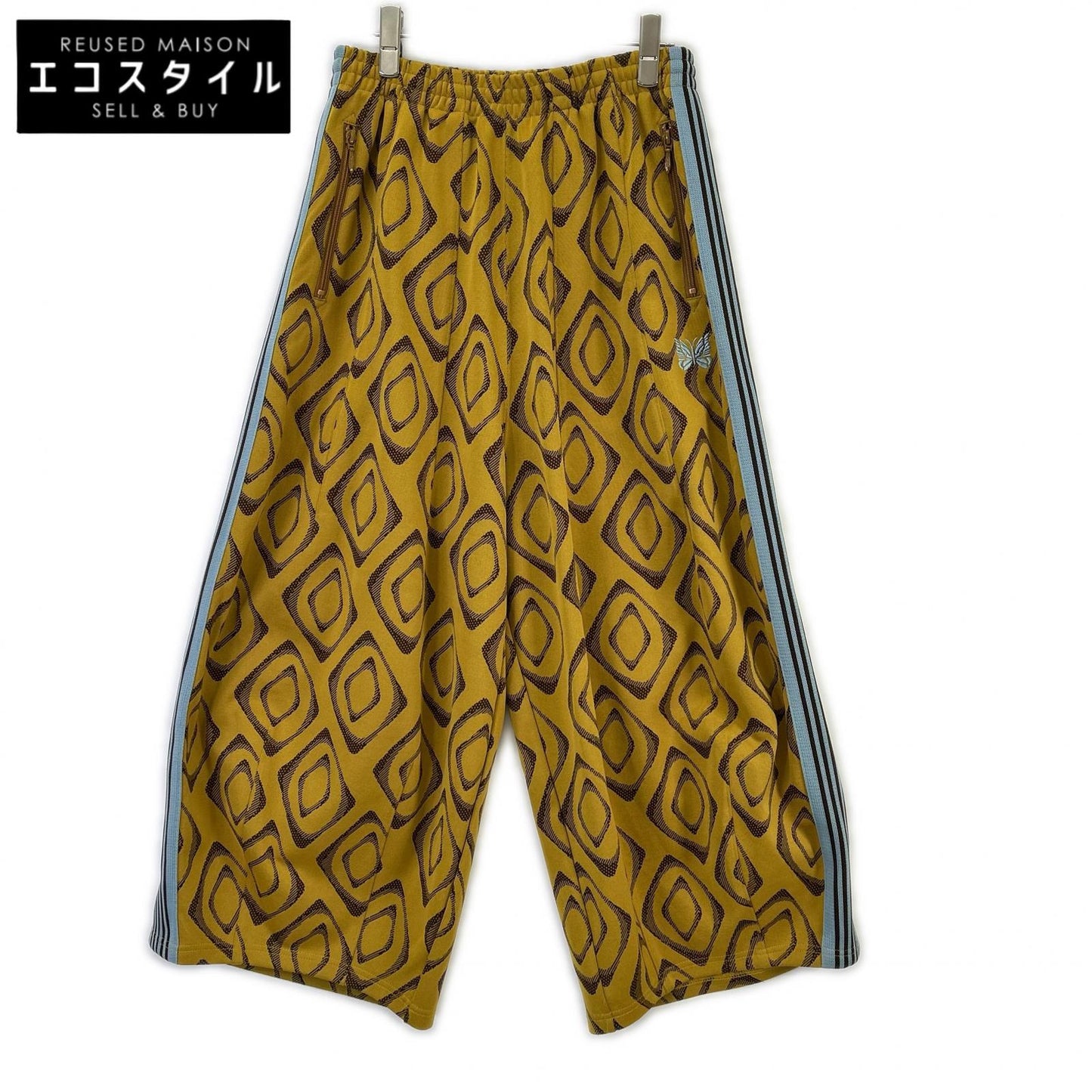 needles ニードルズ 24SS OT1513 イエロー 総柄 H.D. Track Pant/ヒザデルトラックパンツ ボトムス