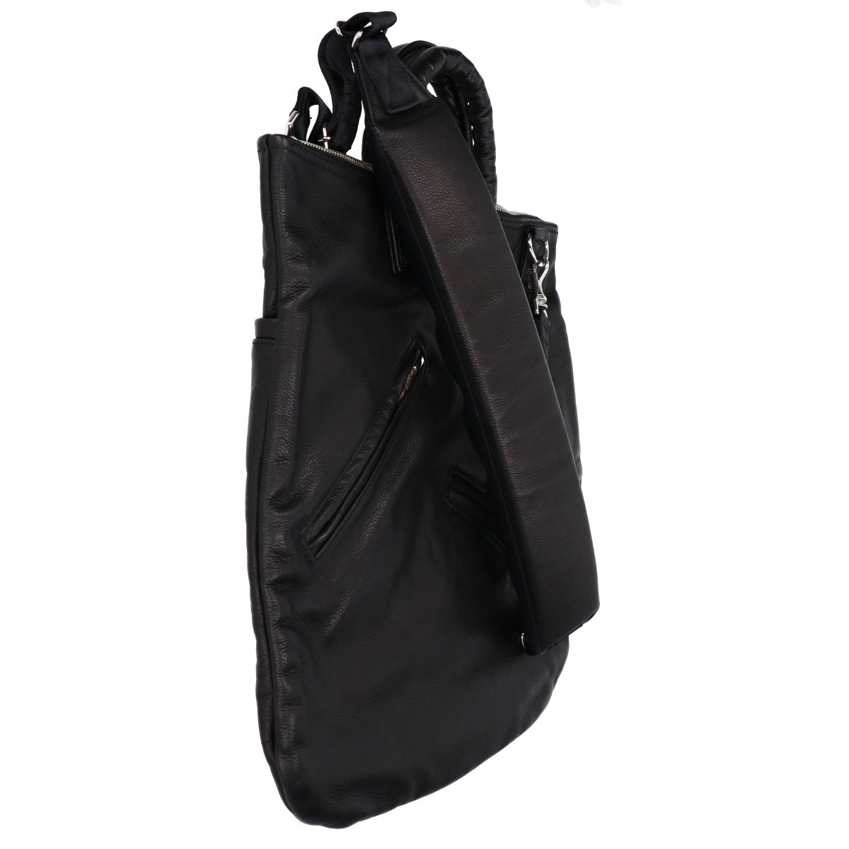 Porter Classic ポータークラシック 新品同様 PC-050-2502 PC RIDERS LEATHER NEWTON HELMET CASE W/LOVE＆PEACE SILVER トートバッグ