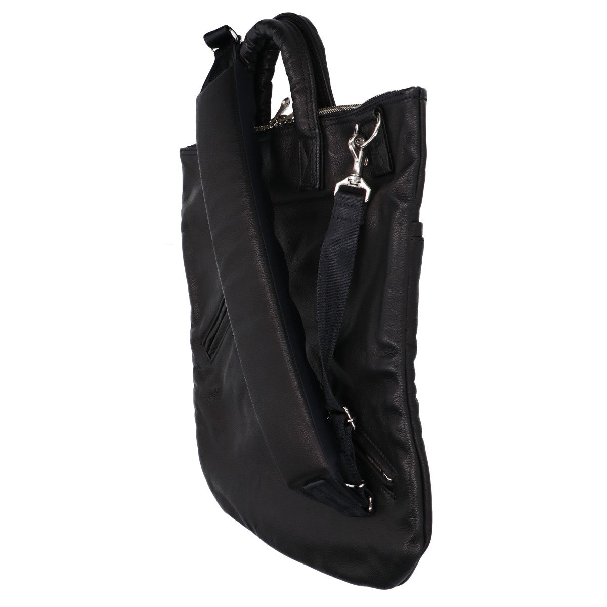 Porter Classic ポータークラシック 新品同様 PC-050-2502 PC RIDERS LEATHER NEWTON HELMET CASE W/LOVE＆PEACE SILVER トートバッグ