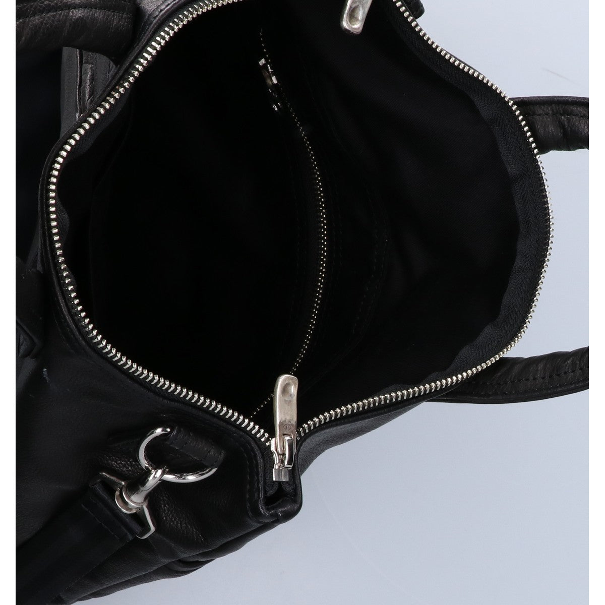 Porter Classic ポータークラシック 新品同様 PC-050-2502 PC RIDERS LEATHER NEWTON HELMET CASE W/LOVE＆PEACE SILVER トートバッグ