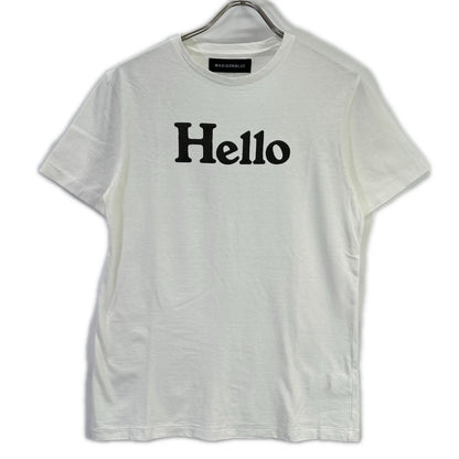 MADISON BLUE マディソンブルー MB999-7101 ホワイト×ブラック HELLO ショートスリーブカットソー トップス