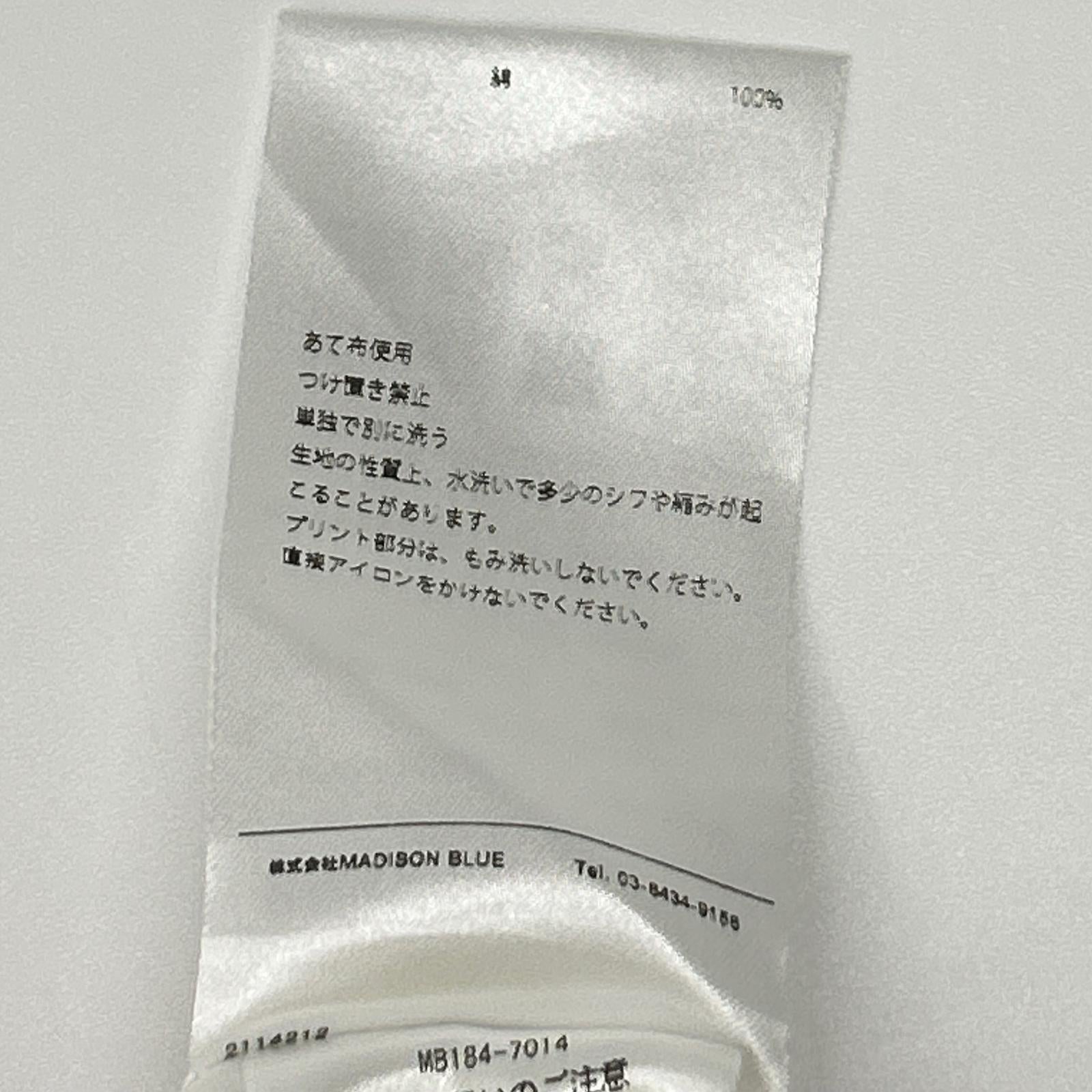 MADISON BLUE マディソンブルー MB184-7014 ホワイト×ブラック HELLO ショートスリーブカットソー トップス
