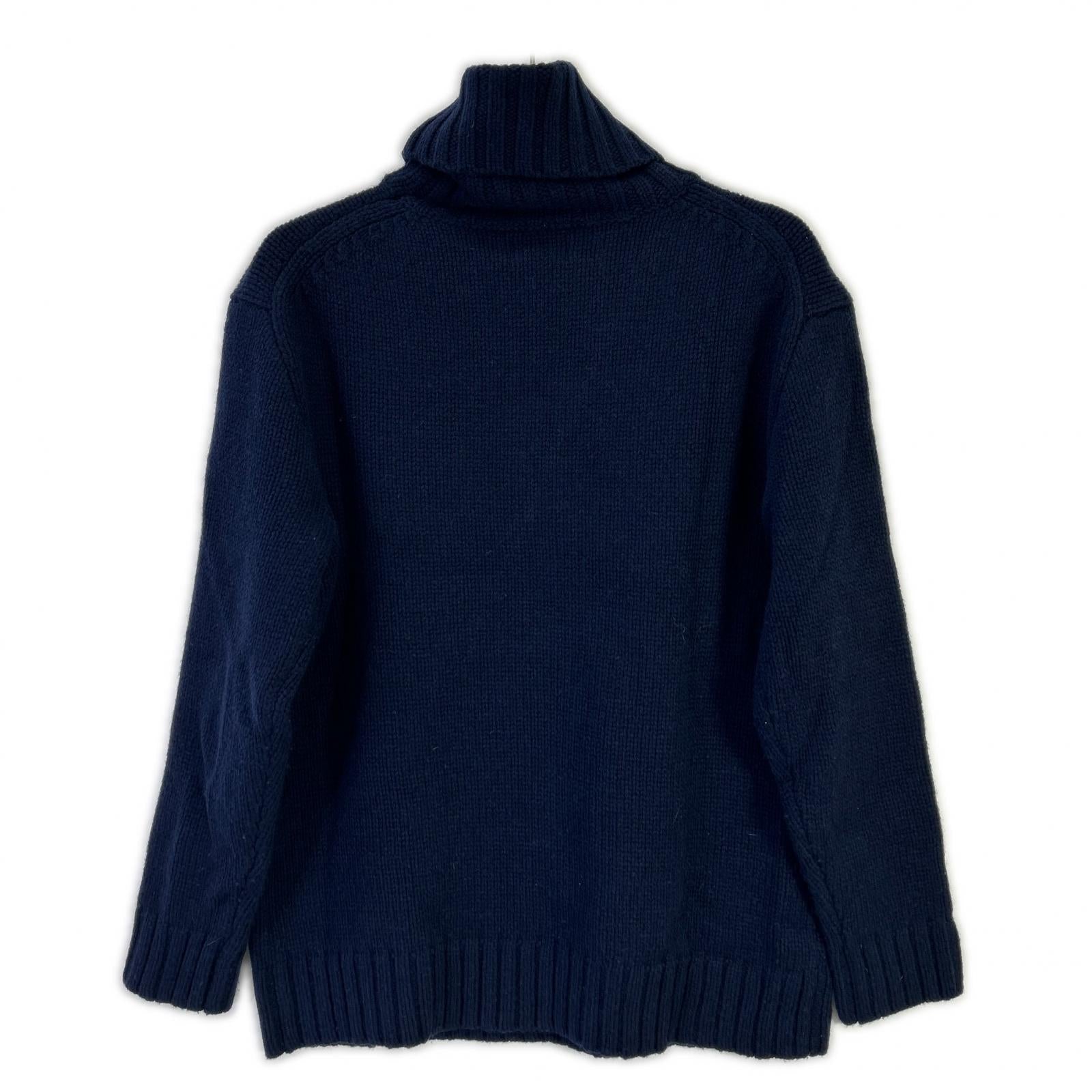 POLObyRalphLauren ポロラルフローレン ネイビー フリンジトリム フラッグセーター トップス