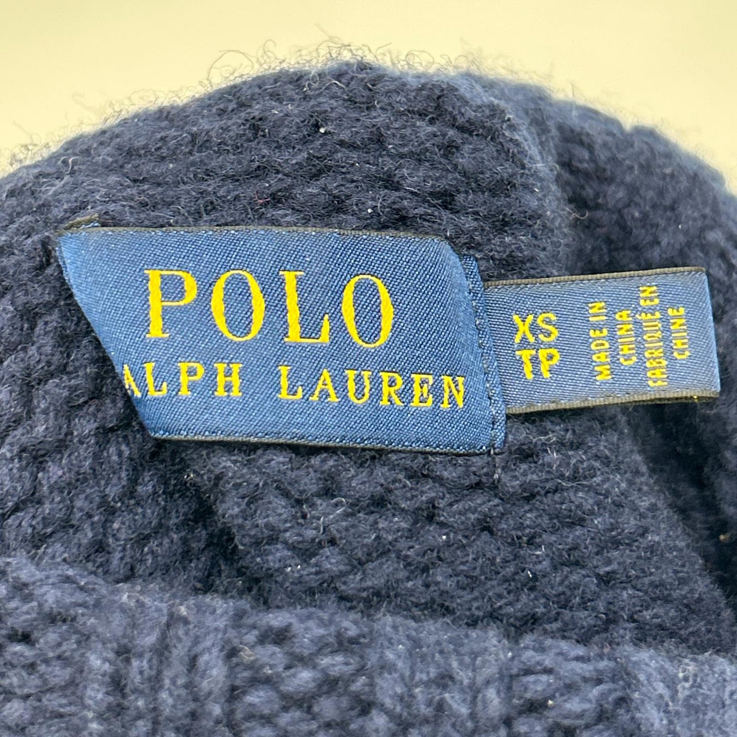 POLObyRalphLauren ポロラルフローレン ネイビー フリンジトリム フラッグセーター トップス