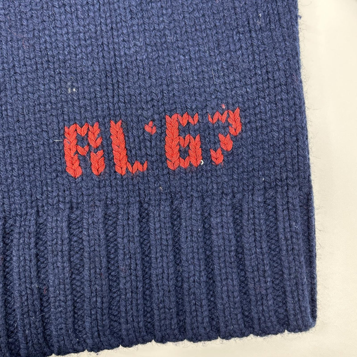 POLObyRalphLauren ポロラルフローレン ネイビー フリンジトリム フラッグセーター トップス