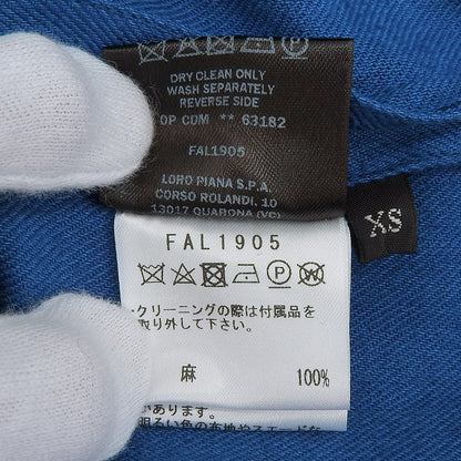 Loro Piana ロロピアーナ リネン Vネック ワンピース レディース ブルー XS FAL1905 ワンピース