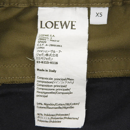 LOEWE ロエベ コットン ゴムウエスト パンツ ボトムス レディース カーキ XS S540Y04XEK ボトムス
