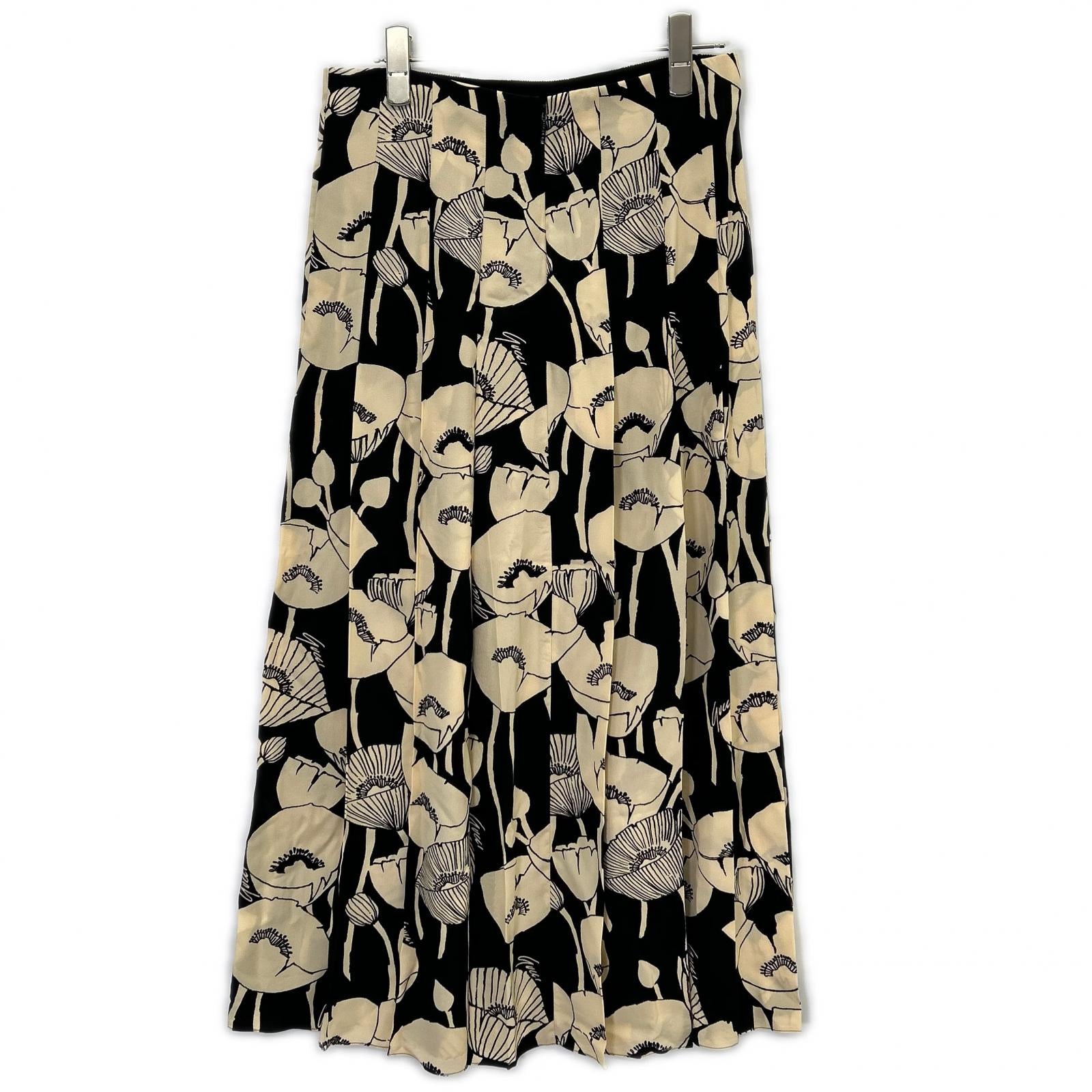GUCCI グッチ 409370 シルク ポピーフラワー 花柄 プリント ロング スカート スカート
