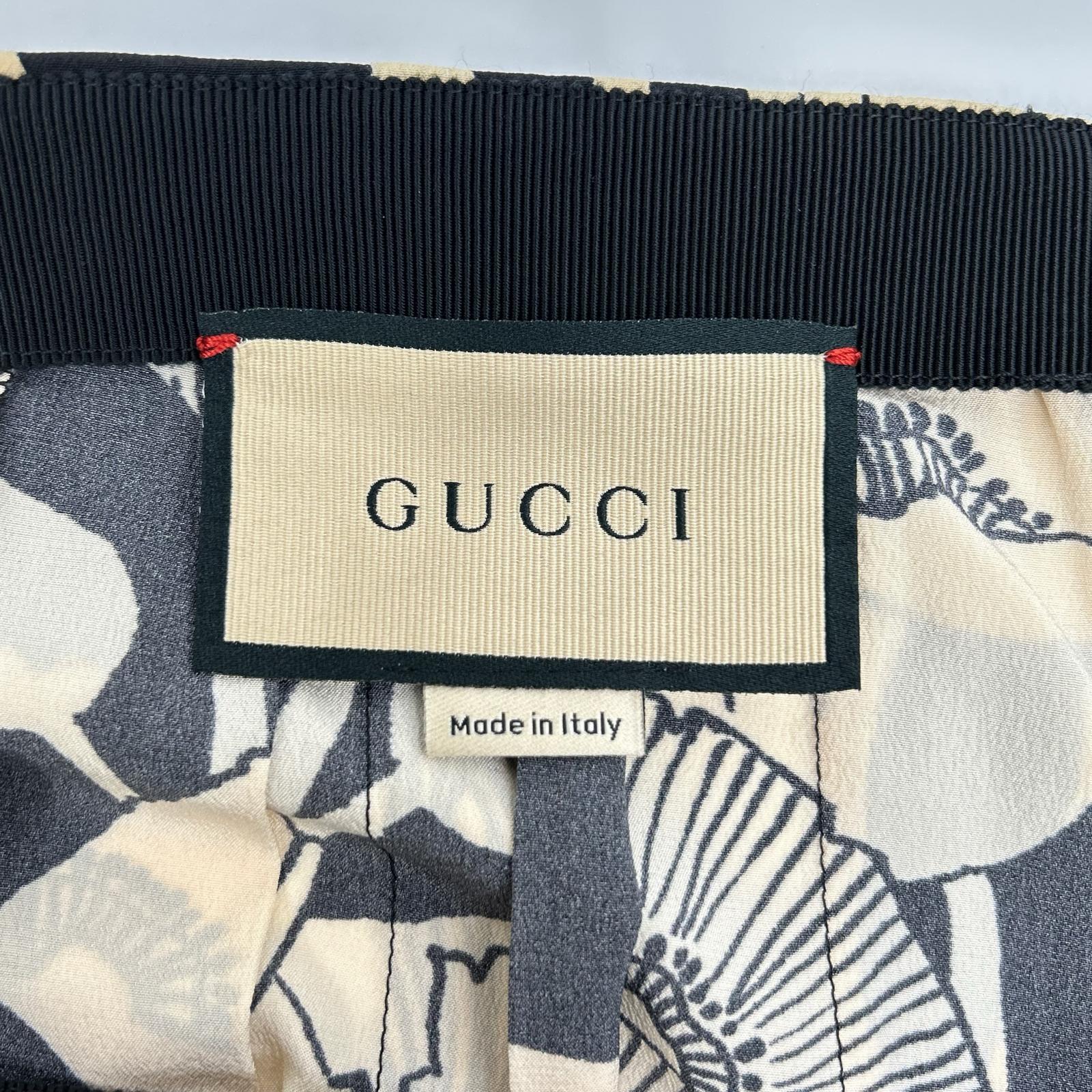 GUCCI グッチ 409370 シルク ポピーフラワー 花柄 プリント ロング スカート スカート