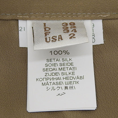 BRUNELLO CUCINELLI ブルネロクチネリ シアープリーツスカート レディース カーキ 38　シルク100% スカート