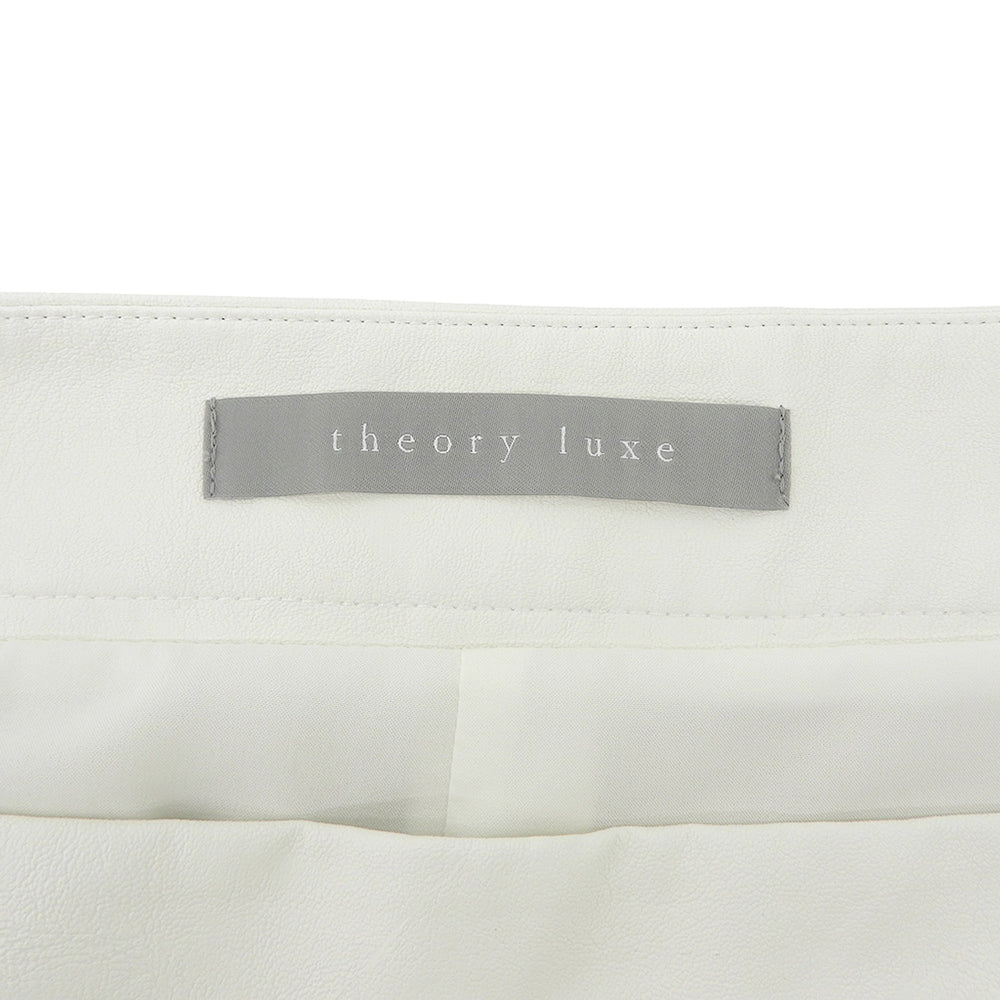 theory luxe セオリーリュクス 美品 GWEN FAUX LEATHER GIO フェイクレザースカート レディース ホワイト 38 03-5107315 25年製 スカート