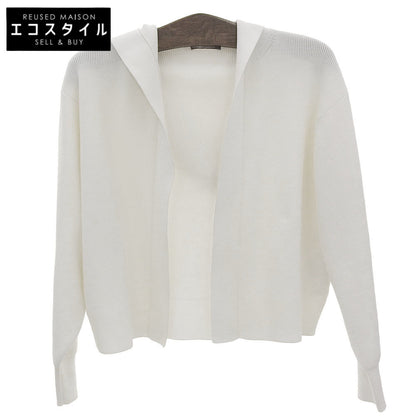 theory luxe Excellent-Condition Fulton Nelli Cardigan Hooded Knit Cardigan Tops White 38 03-5103730 Made in 2025 Tops