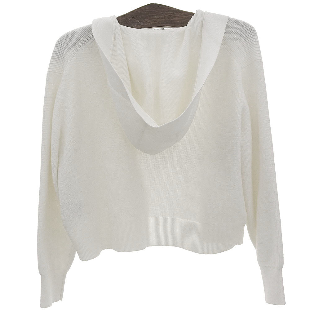 theory luxe Excellent-Condition Fulton Nelli Cardigan Hooded Knit Cardigan Tops White 38 03-5103730 Made in 2025 Tops