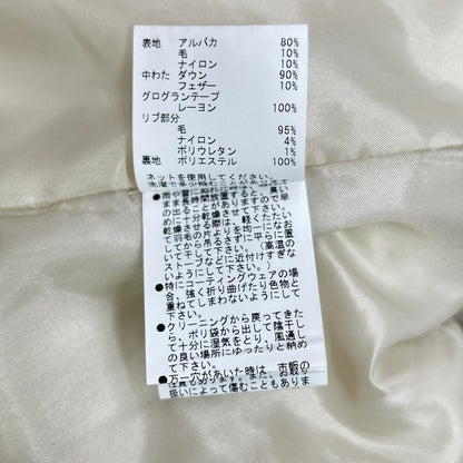 ANAYI アナイ 102327-17-040-04 23年 ホワイト アルパカシャギーダウンコート コート