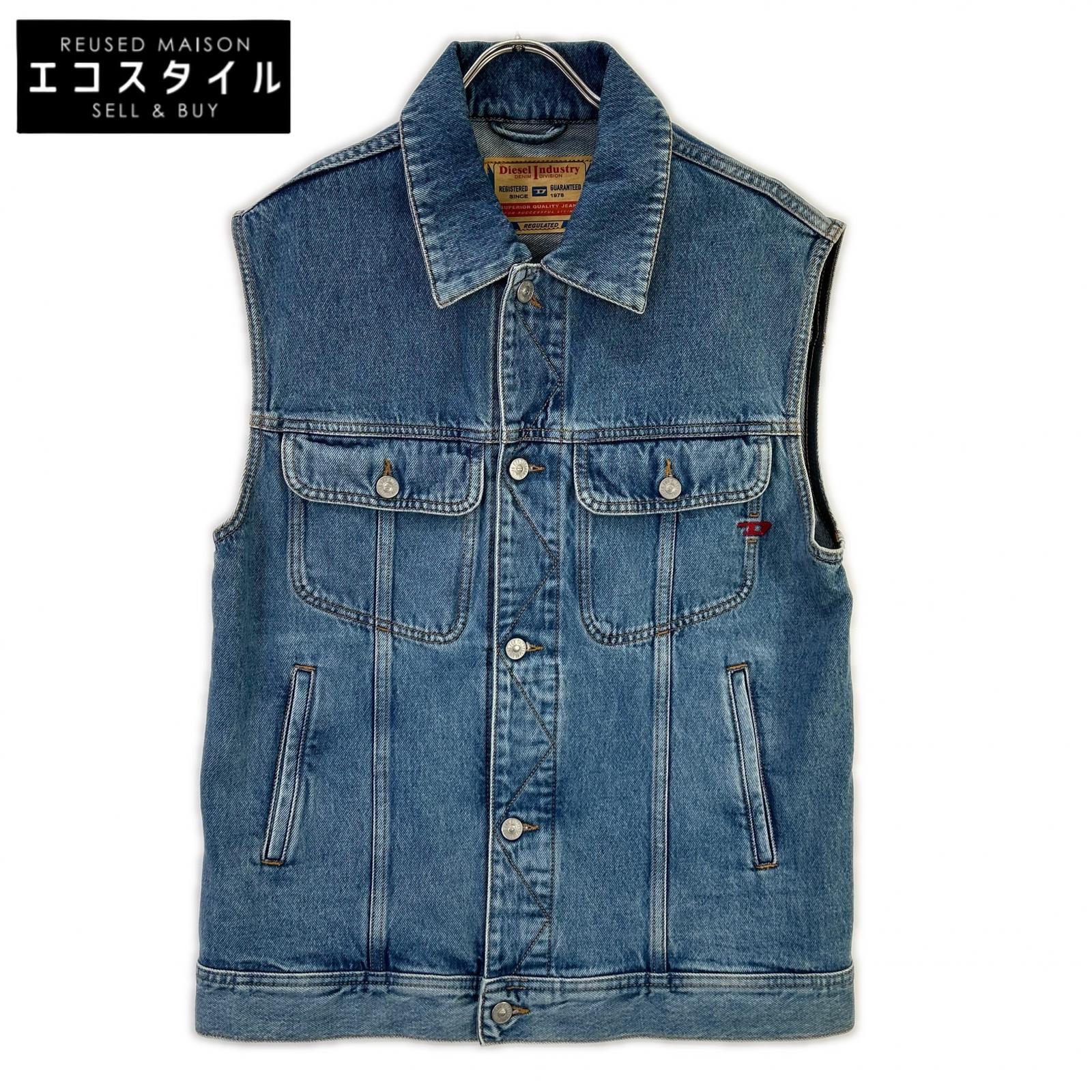 DIESEL ディーゼル A03872 ブルー D-BARCY-SM デニムベスト ジャケット ベスト