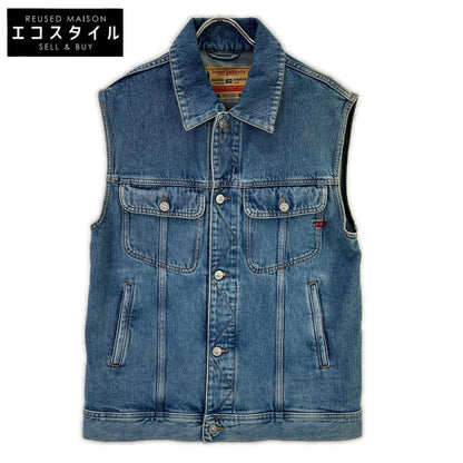 DIESEL A03872 Blue D-BARCY-SM Denim Vest Jacket