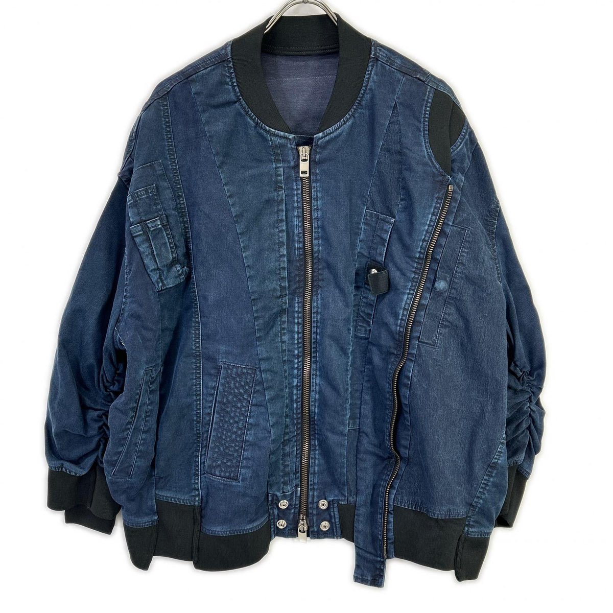 DIESEL A02521 Indigo D-FRANKIE-SP Zip-Up Military Jacket