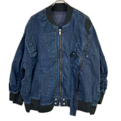 DIESEL A02521 Indigo D-FRANKIE-SP Zip-Up Military Jacket