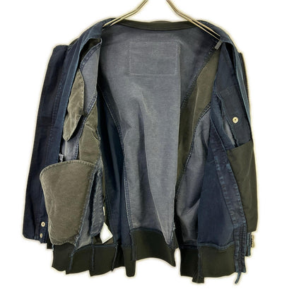 DIESEL A02521 Indigo D-FRANKIE-SP Zip-Up Military Jacket