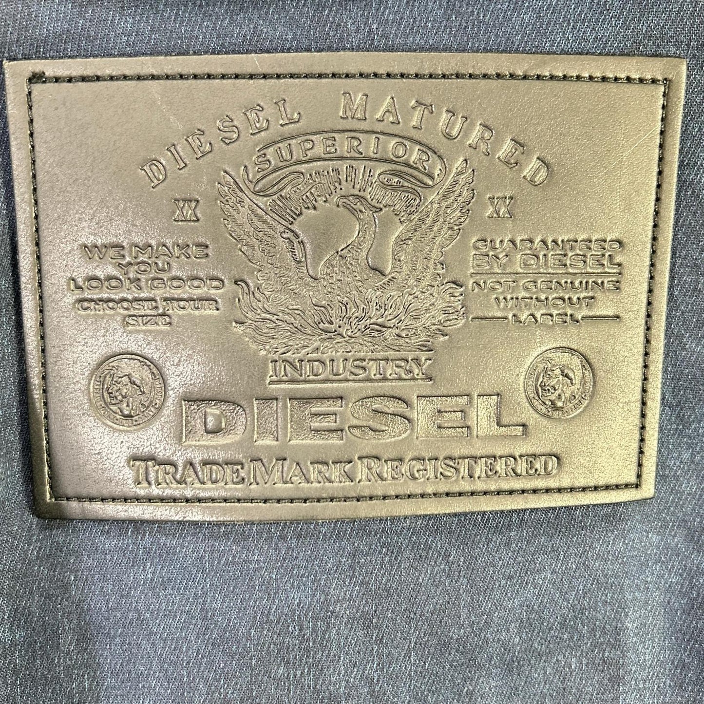 DIESEL A02521 Indigo D-FRANKIE-SP Zip-Up Military Jacket