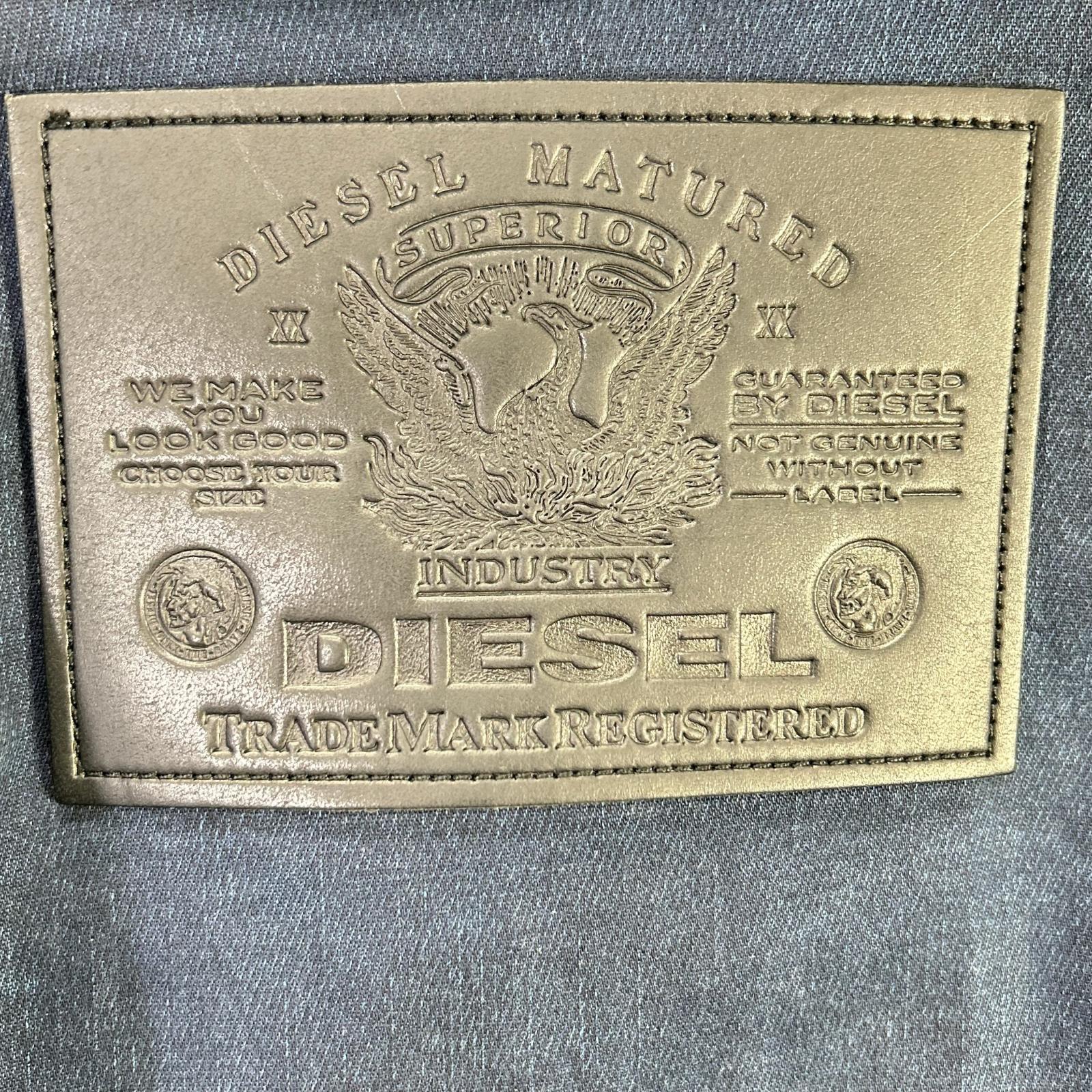 DIESEL A02521 Indigo D-FRANKIE-SP Zip-Up Military Jacket