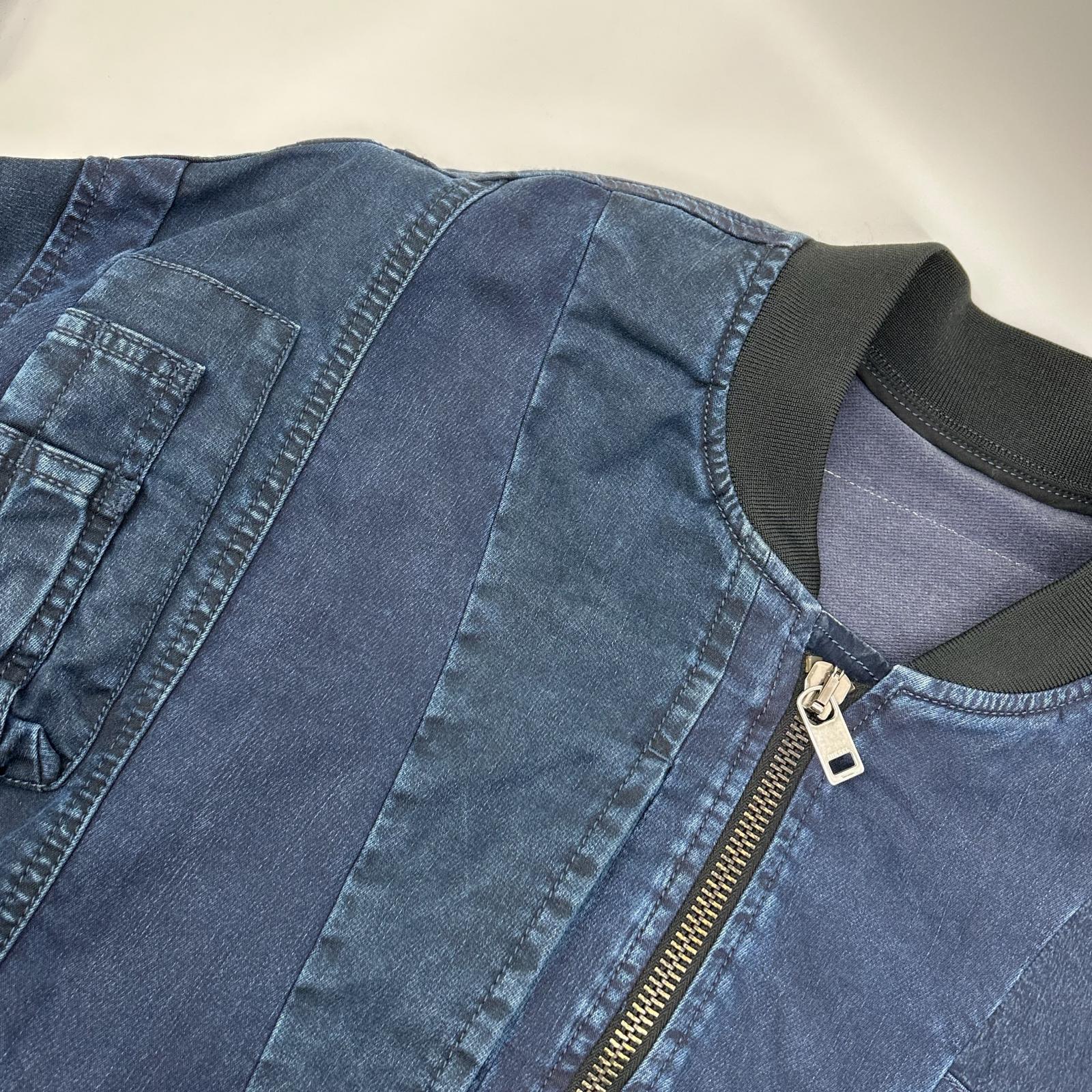 DIESEL A02521 Indigo D-FRANKIE-SP Zip-Up Military Jacket
