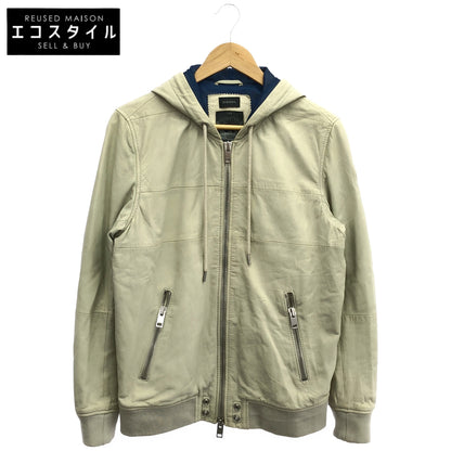 DIESEL ディーゼル オフホワイト レザー Our Superior Leather Quality ジップアップジャケット ジャケット