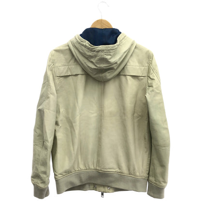 DIESEL ディーゼル オフホワイト レザー Our Superior Leather Quality ジップアップジャケット ジャケット