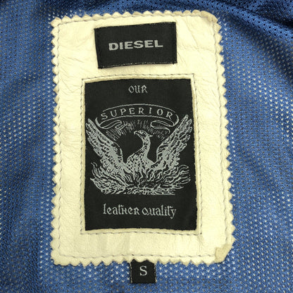 DIESEL ディーゼル オフホワイト レザー Our Superior Leather Quality ジップアップジャケット ジャケット