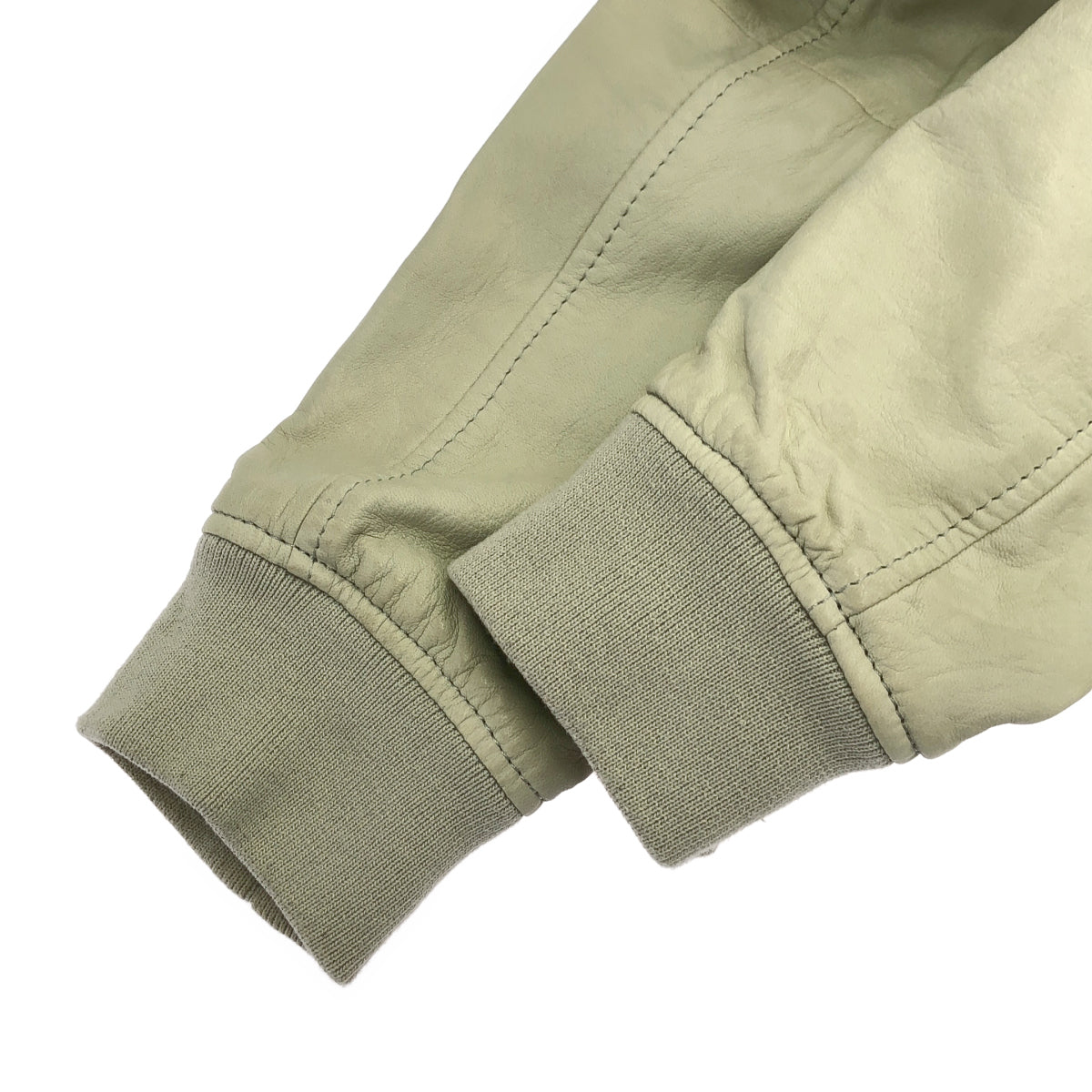 DIESEL ディーゼル オフホワイト レザー Our Superior Leather Quality ジップアップジャケット ジャケット