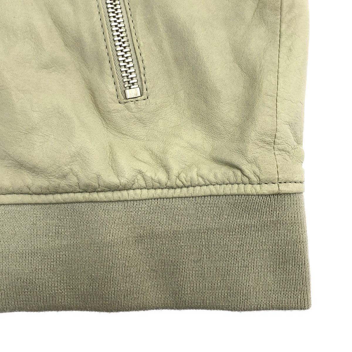 DIESEL ディーゼル オフホワイト レザー Our Superior Leather Quality ジップアップジャケット ジャケット