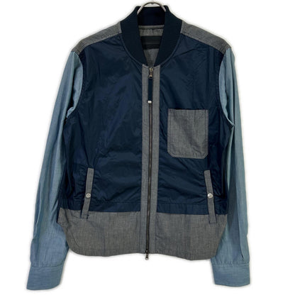 DIESEL BlackGold ディーゼルブラックゴールド ネイビー×ブルー 切り替え ジップアップジャケット ジャケット