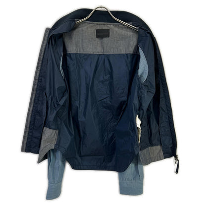 DIESEL BlackGold ディーゼルブラックゴールド ネイビー×ブルー 切り替え ジップアップジャケット ジャケット
