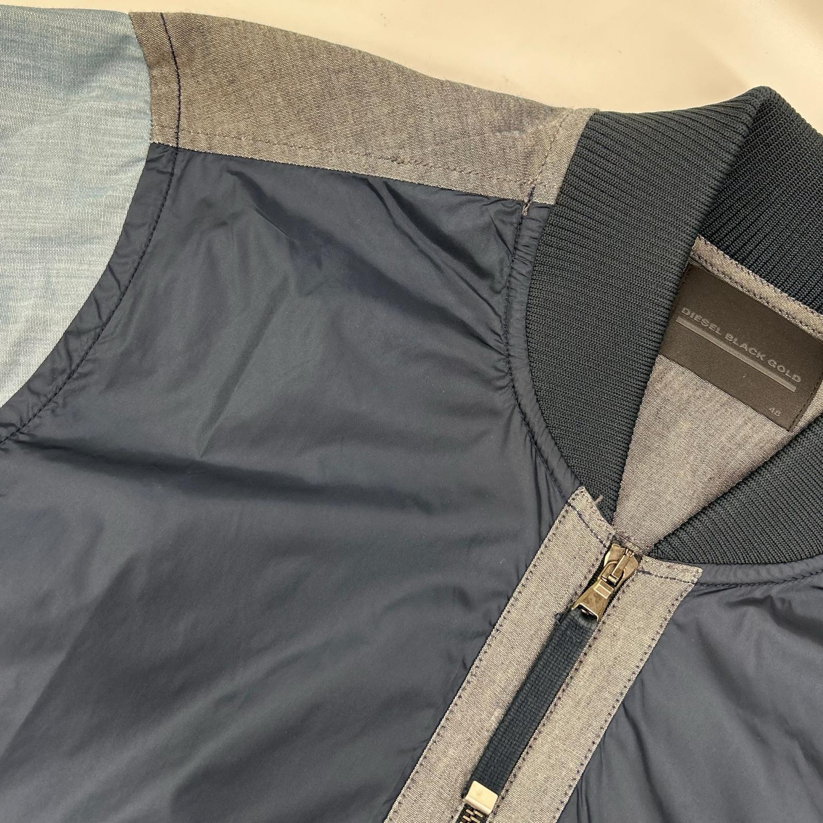 DIESEL BlackGold ディーゼルブラックゴールド ネイビー×ブルー 切り替え ジップアップジャケット ジャケット