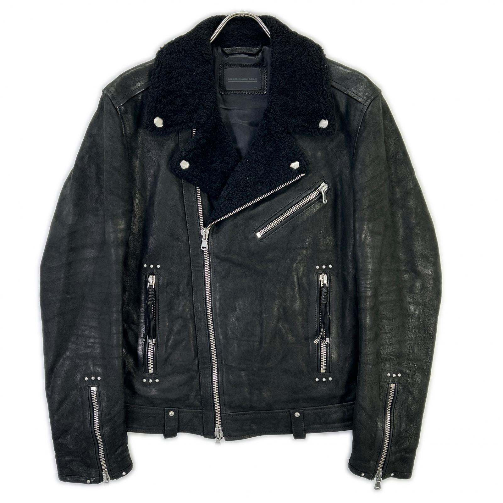 DIESEL BlackGold ディーゼルブラックゴールド ブラック シープスキン