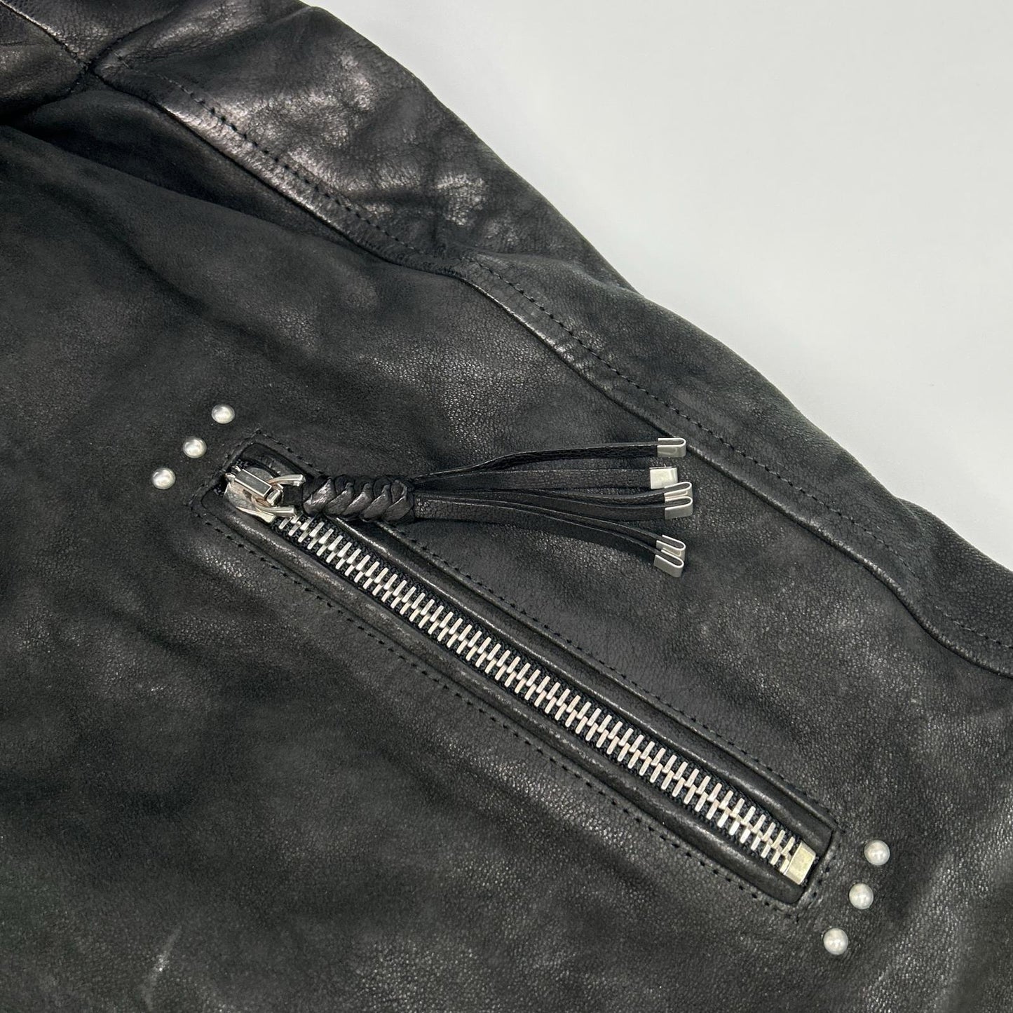 DIESEL BlackGold ディーゼルブラックゴールド ブラック シープスキン ムートン ライダースジャケット ジャケット