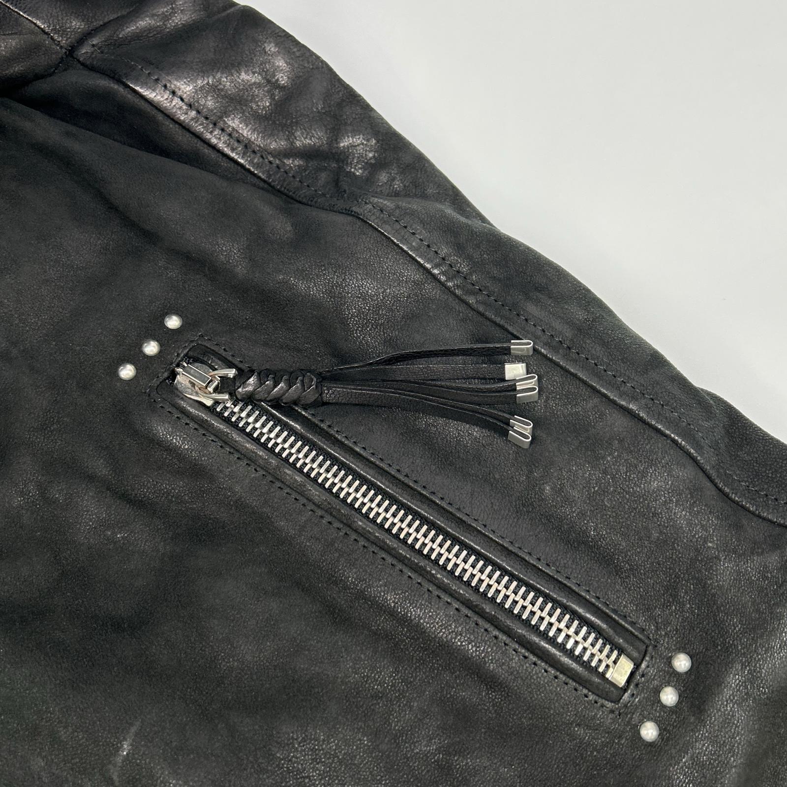 DIESEL BlackGold ディーゼルブラックゴールド ブラック シープスキン ムートン ライダースジャケット ジャケット