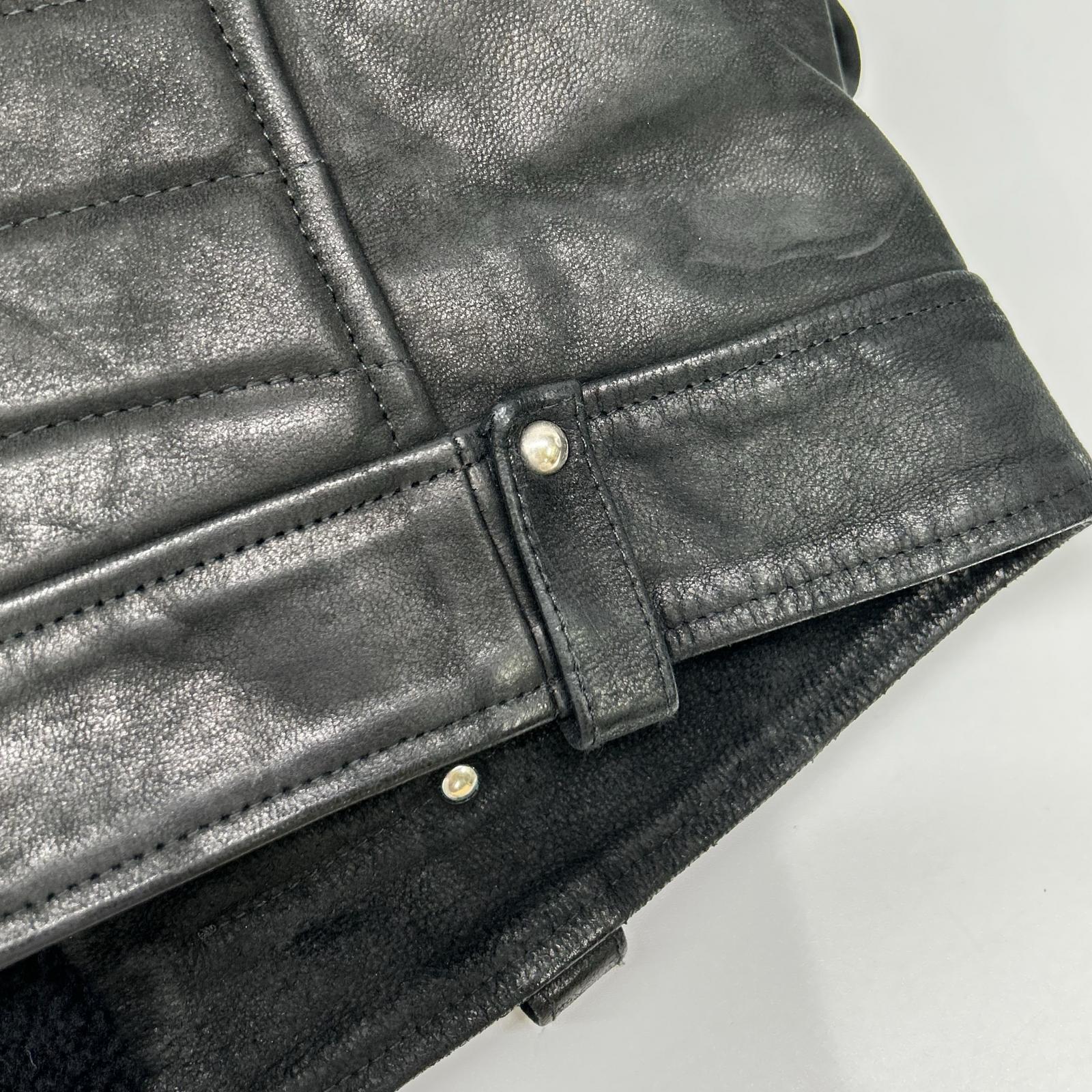 DIESEL BlackGold ディーゼルブラックゴールド ブラック シープスキン ムートン ライダースジャケット ジャケット