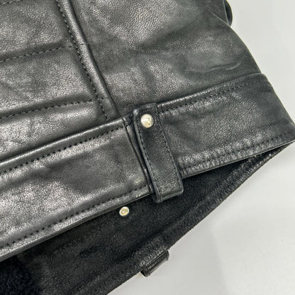 DIESEL BlackGold ディーゼルブラックゴールド ブラック シープスキン ムートン ライダースジャケット ジャケット