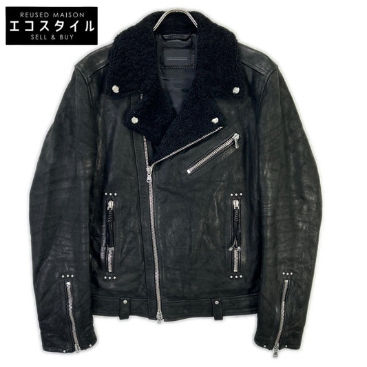 DIESEL BlackGold ディーゼルブラックゴールド ブラック シープスキン ムートン ライダースジャケット ジャケット