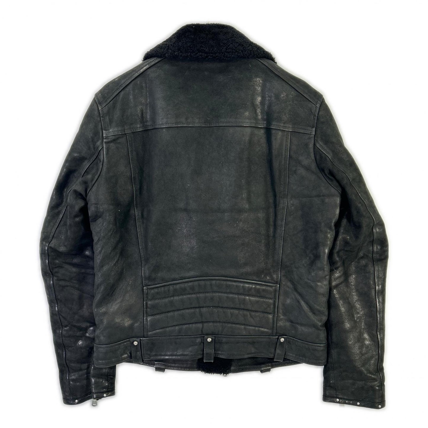 DIESEL BlackGold ディーゼルブラックゴールド ブラック シープスキン ムートン ライダースジャケット ジャケット
