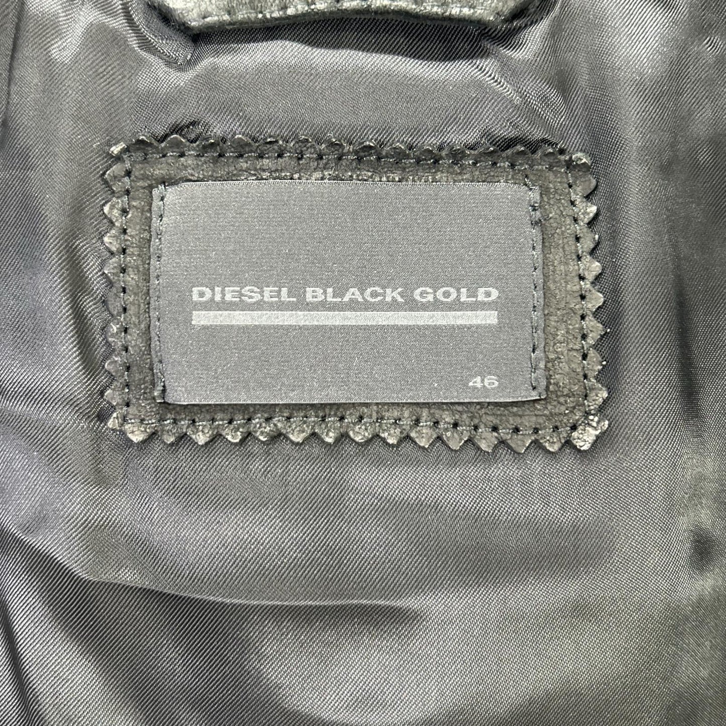 DIESEL BlackGold ディーゼルブラックゴールド ブラック シープスキン ムートン ライダースジャケット ジャケット