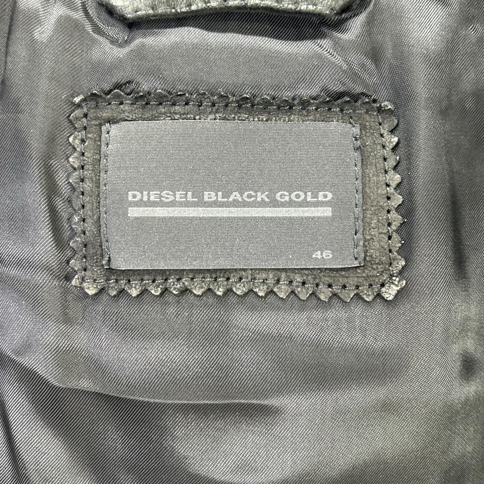 DIESEL BlackGold ディーゼルブラックゴールド ブラック シープスキン ムートン ライダースジャケット ジャケット