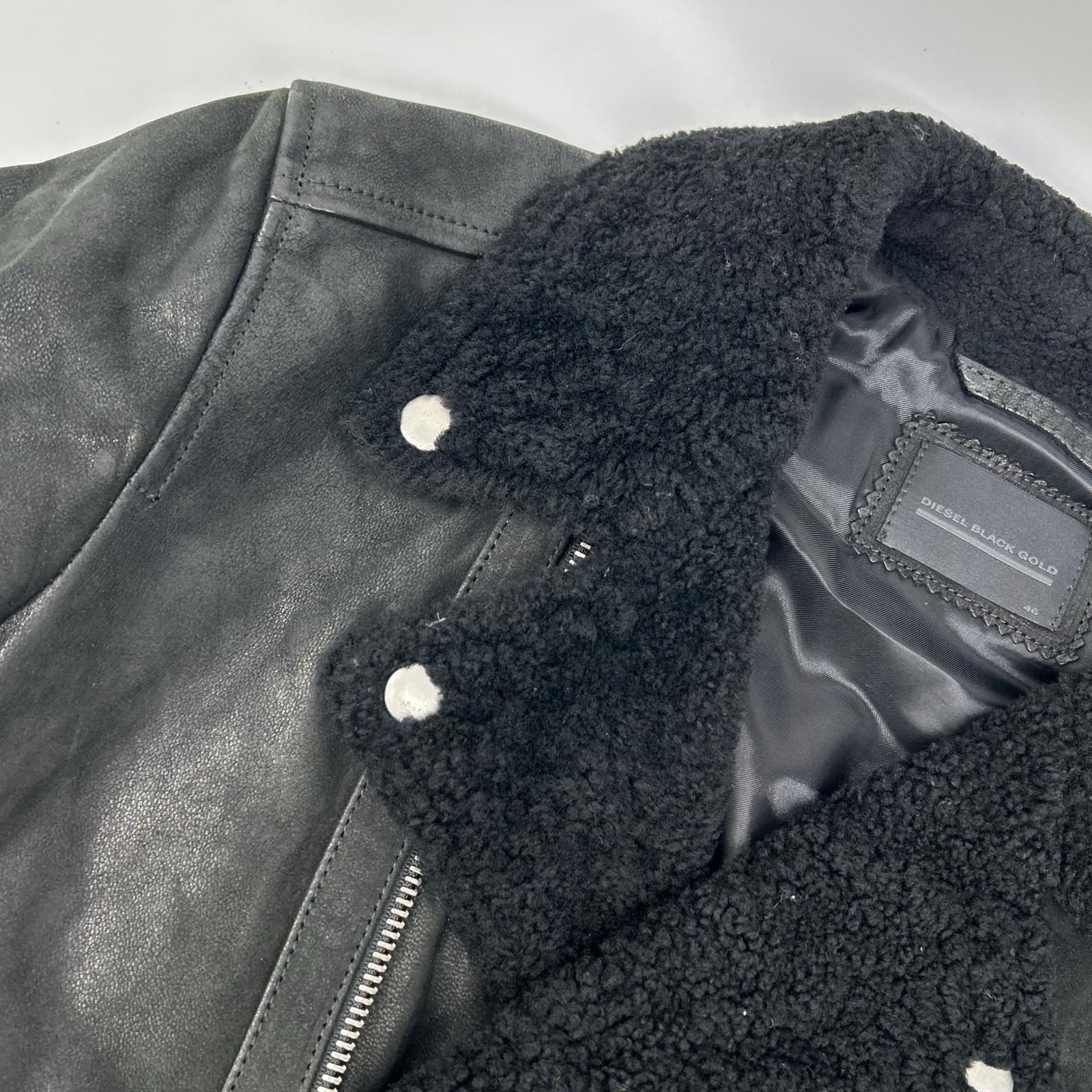 DIESEL BlackGold ディーゼルブラックゴールド ブラック シープスキン