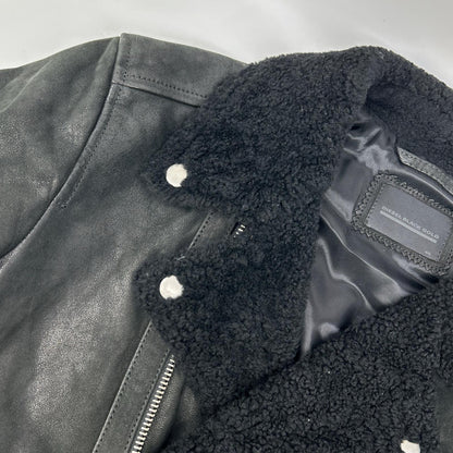 DIESEL BlackGold ディーゼルブラックゴールド ブラック シープスキン ムートン ライダースジャケット ジャケット